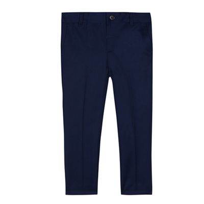 Boys' navy parrot print lining trousers